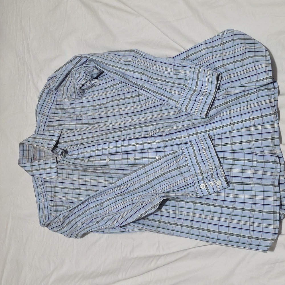 Turnbull & Asser Light Blue Plaid Shirt